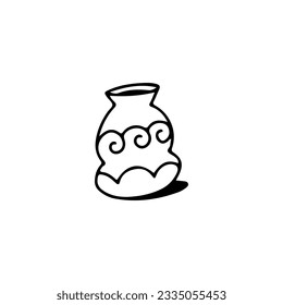 concepto de jarrón de doodle de ilustración vectorial