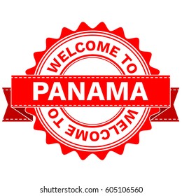 Vector Illustration Doodle of WELCOME TO COUNTRY PANAMA . EPS8 .