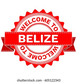 Vector Illustration Doodle of WELCOME TO COUNTRY BELIZE . EPS8 .