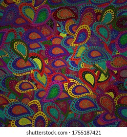 Vector illustration. Doodles on purple, blue and red colors. - stock. Seamless pattern background. Watercolor, hand drawn. Design wrapping and gift paper, greeting cards, banner and posters design.