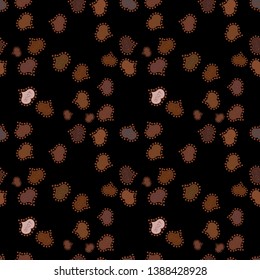 Vector illustration. Doodles pattern. Black, brown and neutral on colors. Design wrapping and gift paper, greeting cards, banner and posters design. Seamless pattern Abstract cute background.