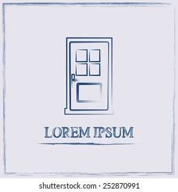 Vector illustration of door