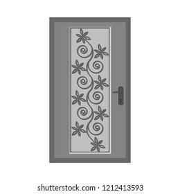 Vector illustration of door and front icon. Set of door and wooden stock vector illustration.