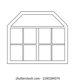 Vector illustration of door and front icon. Set of door and wooden vector icon for stock.