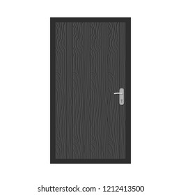 Vector illustration of door and front logo. Set of door and wooden stock symbol for web.