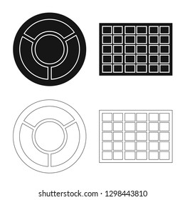 Vector illustration of door and front logo. Collection of door and wooden stock vector illustration.