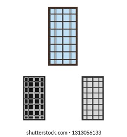 Vector illustration of door and front logo. Set of door and wooden vector icon for stock.