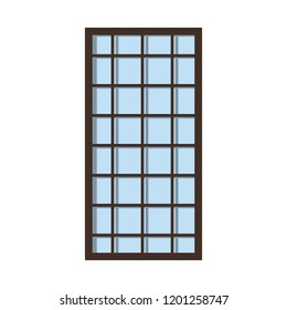 Vector illustration of door and front sign. Set of door and wooden stock symbol for web.