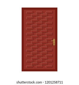 Vector illustration of door and front symbol. Set of door and wooden stock vector illustration.