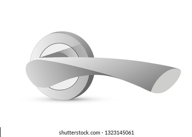 vector illustration of door handle isolated on white