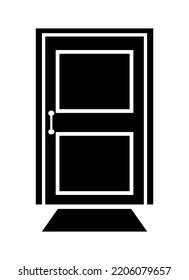 ilustración vectorial del icono de puerta en un fondo blanco