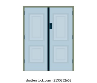 Vector illustration door interior facade background, classic and modern door style for interior design