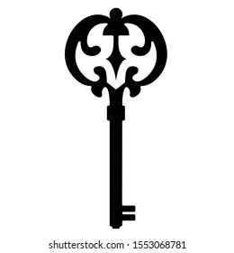 Vector illustration of a door key.