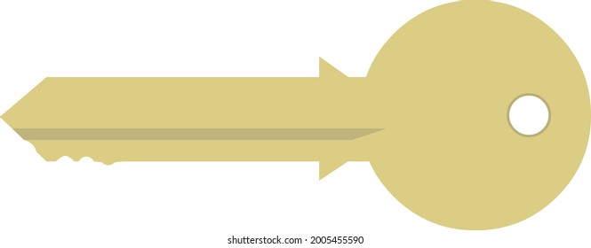 Ilustración vectorial de un emoticono de llave de puerta