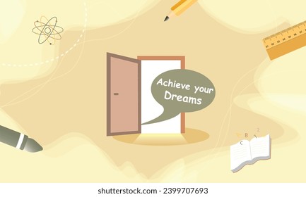 vector illustration of the Door to Your Dreams