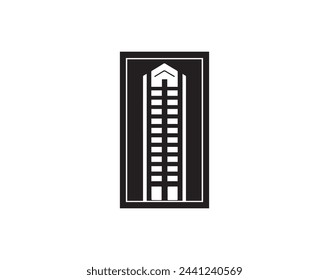 Ilustración vectorial de puertas y ventanas en la ciudad.