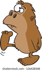 Vector illustration of dopey bigfoot