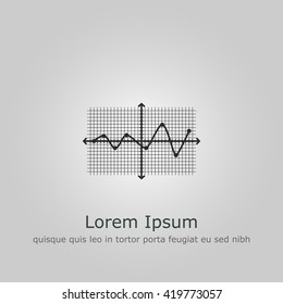 Vector illustration of dor square sign icon on grey background.
