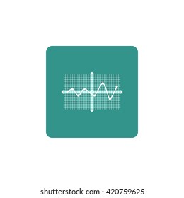 Vector illustration of dor square sign icon on green background.