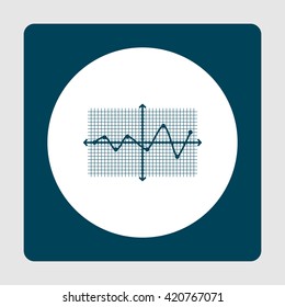Vector illustration of dor square sign icon on blue background.