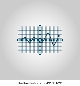 Vector illustration of dor square sign icon on grey background.