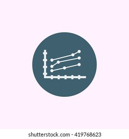 Vector illustration of dot chart icon. Premium quality web icon.