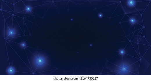 Vector illustration of Dot connecting wireframe digital tunnel.Future digital technology and innovation concept.