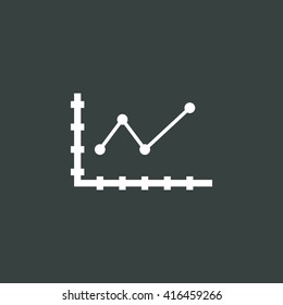 Vector illustration of dot line chart icon. Premium quality web icon.