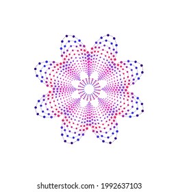 vector illustration of dot love symbol, elegant, luxurious suitable for logos, posters, wallpapers, tattoo
