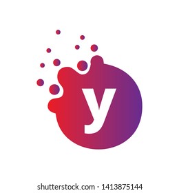 vector illustration Dots with Letter icon Logo Letter Design Vector with Dots.