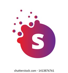 vector illustration Dots with Letter icon Logo Letter Design Vector with Dots.