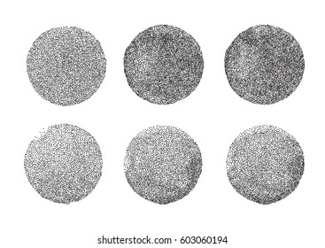 Vector illustration of dotted circles, round shapes.