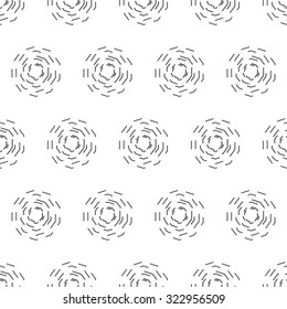 Vector illustration of dotted circles seamless pattern background.