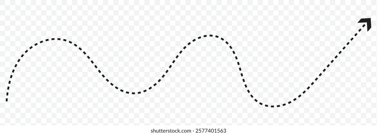 Vector illustration of dotted line arrow collection. Signaling and routes. Arrow doodles. eps 10.