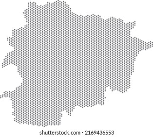 ilustración vectorial del mapa punteado de Andorra