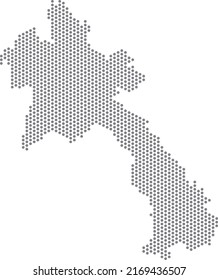 vector illustration of dotted map of Laos