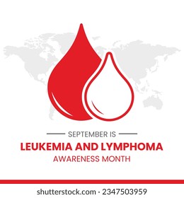 Ilustración vectorial del icono de gota de sangre doble adecuado para afiches en celebración de la leucemia y el mes de sensibilización del linfoma