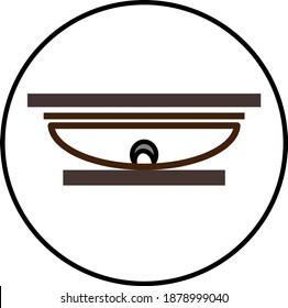 vector illustration. double bed in the Art Nouveau style