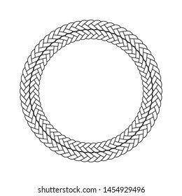 Vector Illustration, Double Circle Braid, Black Outline