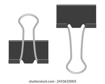 Vector illustration of double clip