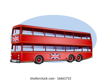 vector illustration of a double Decker bus