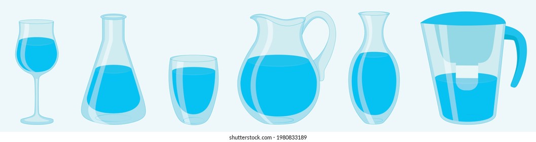 Ilustración vectorial de vidrio doble amurallado. 