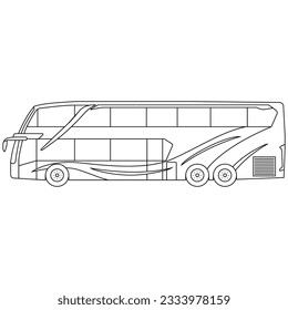 vector illustration of a double-decker bus vehicle icon