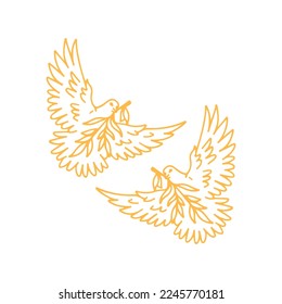 vector illustration of a dove