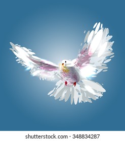 Vector illustration of a dove