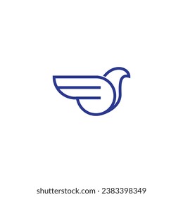 vector illustration of a dove for icon, symbol or logo. dove template logo
