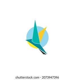 vector illustration dove logo template flat blue color style, peace, wedding, freedom design