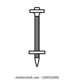 Vector illustration of dowel and screw logo. Web element of dowel and srew vector icon for stock.