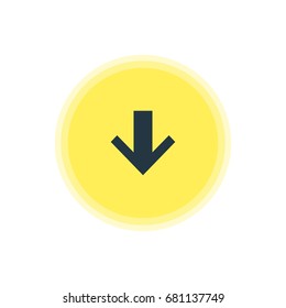 Vector Illustration Of Down Icon. Beautiful Member Element Also Can Be Used As Downward Element.