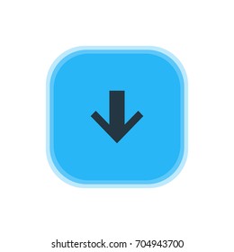 Vector Illustration Of Down Icon. Beautiful Interface Element Also Can Be Used As Downward Element.